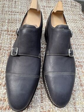 John Lobb MTO William, Blue Buffalo w/White Stitching New, Never Worn- 10UK.11US